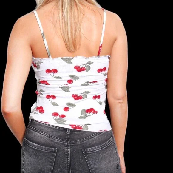 NWT - Women's Sleeveless Spaghetti Strap Printed Top - Medium - Picture 4 of 4